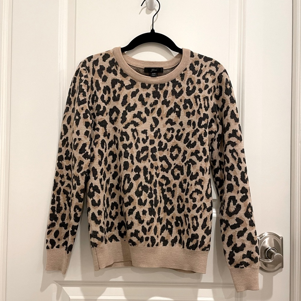 J. Crew Merino Wool Leopard Sweater | Size XXS